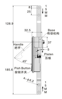 Electrical Panel Board Door Lock Swing Handle Chrome Surface